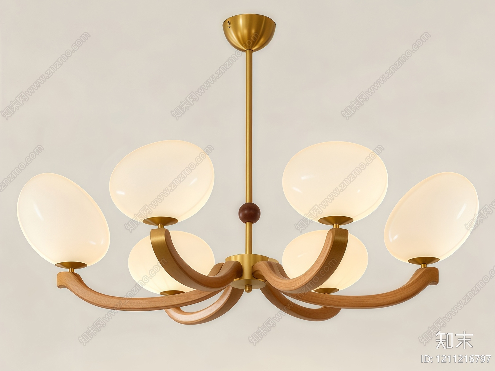 原木风客厅吊灯3D模型下载【ID:1211216797】