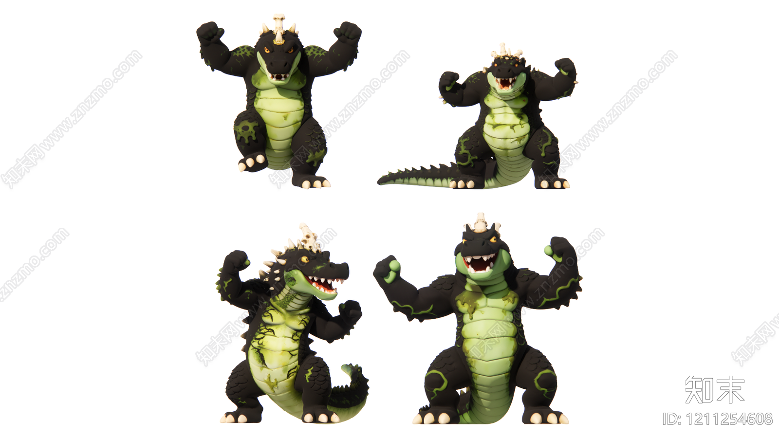 卡通3D风格雕塑摆件SU模型下载【ID:1211254608】