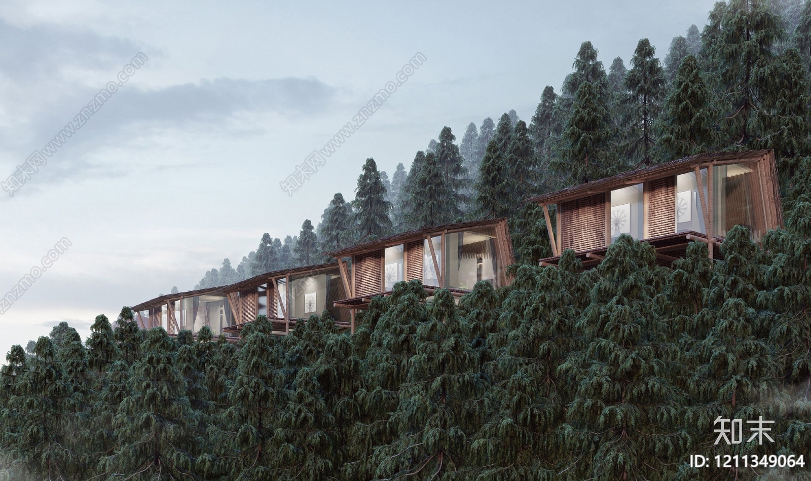 现代民宿建筑下载【ID:1211349064】