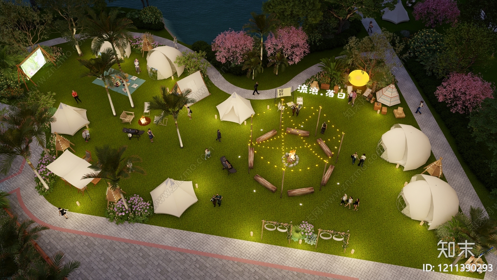 现代休闲景观房车营地SU模型下载【ID:1211390293】