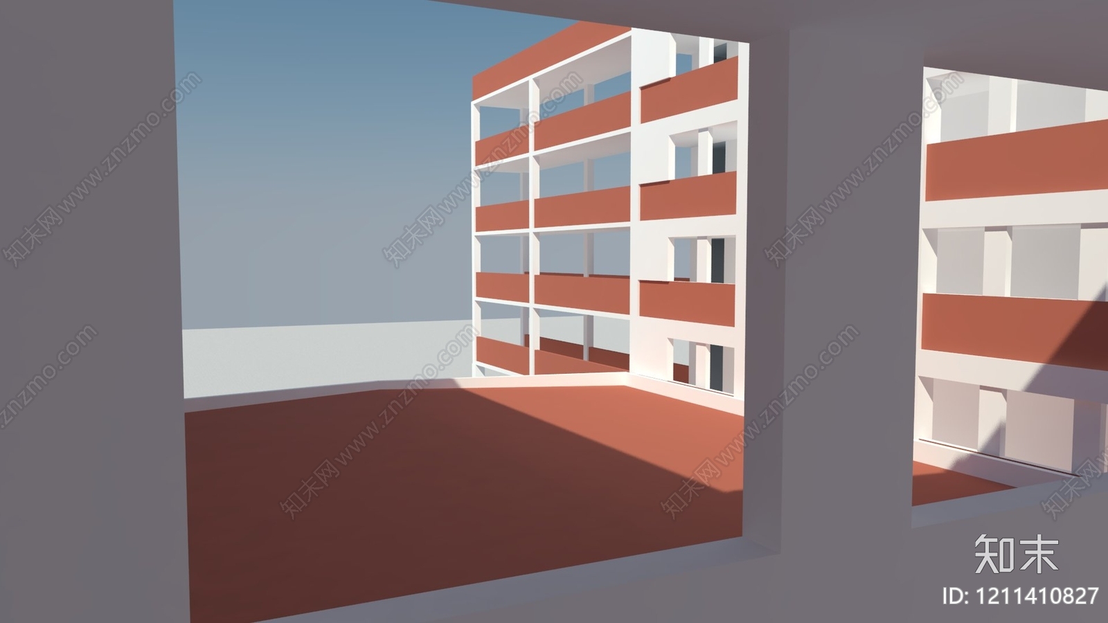 现代主义学校建筑SU模型下载【ID:1211410827】