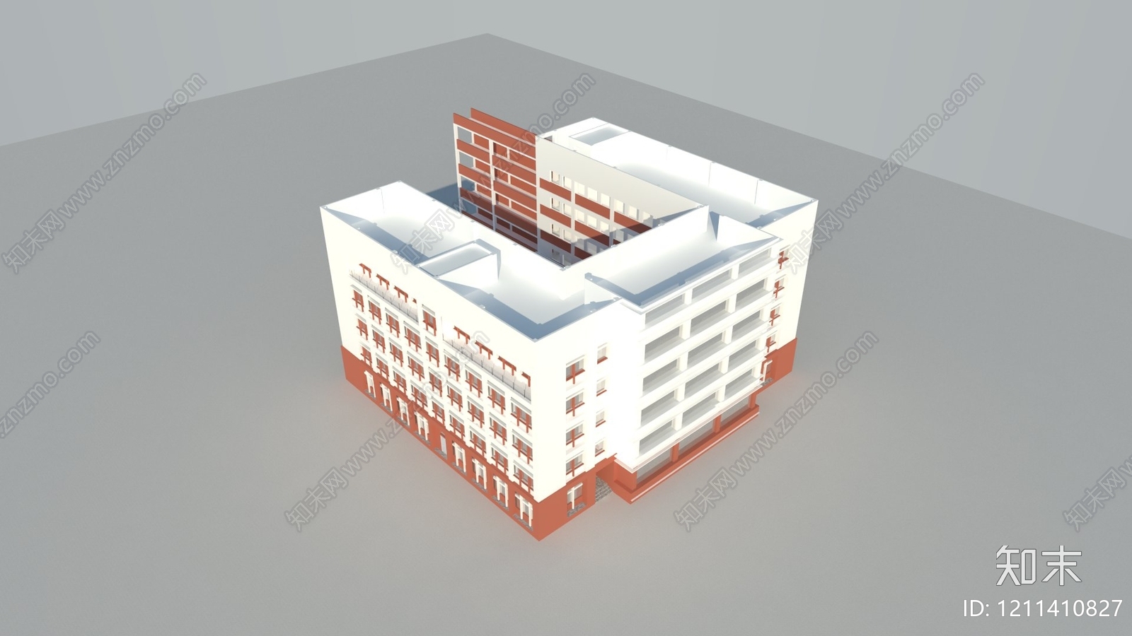 现代主义学校建筑SU模型下载【ID:1211410827】
