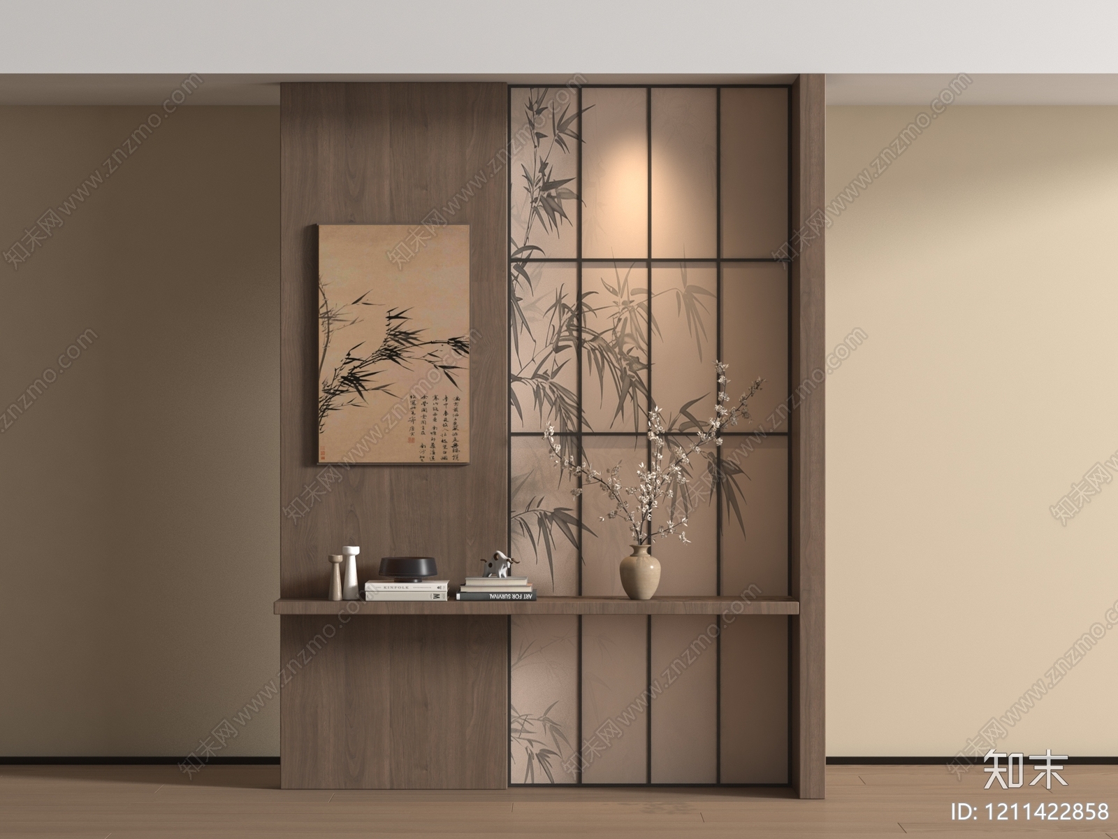 新中式玄关SU模型下载【ID:1211422858】