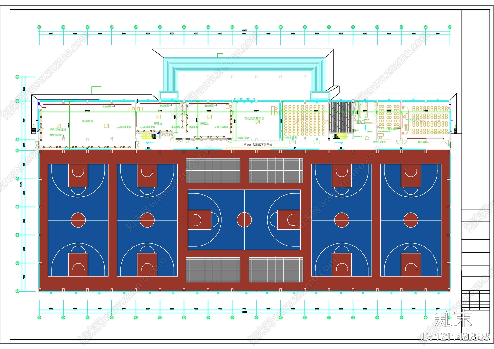 现代体育馆施工图下载【ID:1211425559】