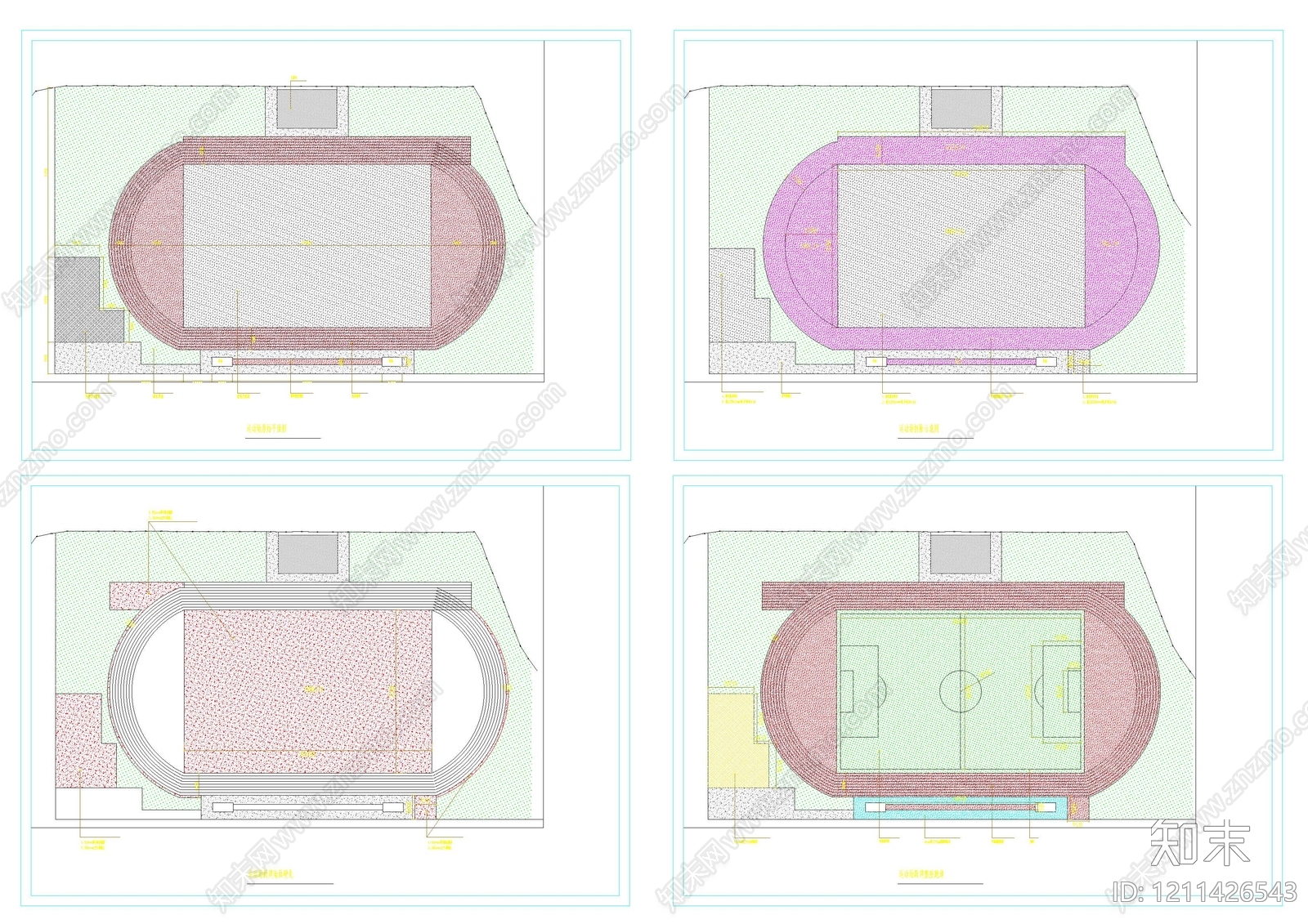 现代操场施工图下载【ID:1211426543】