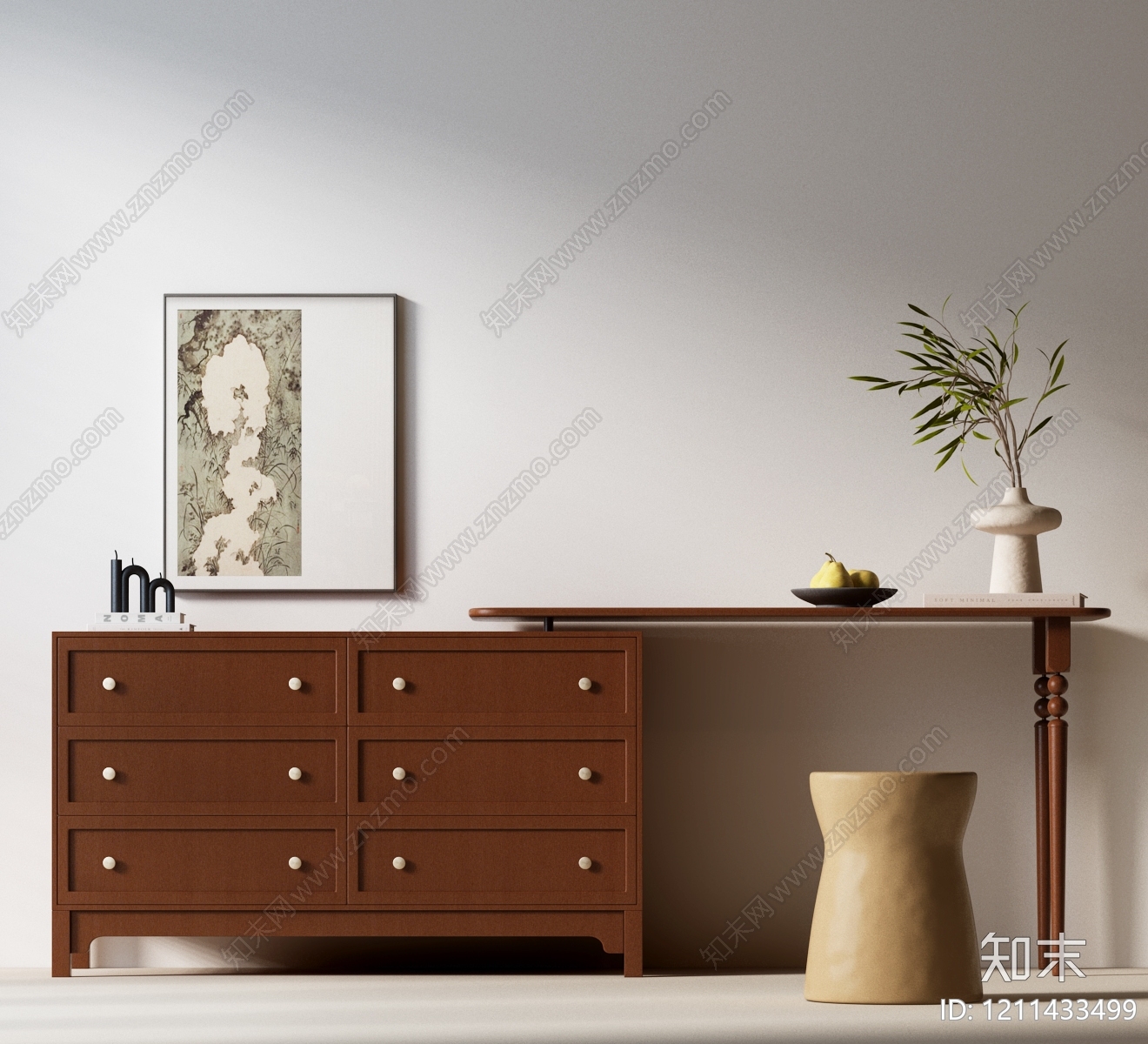 中古风梳妆台SU模型下载【ID:1211433499】