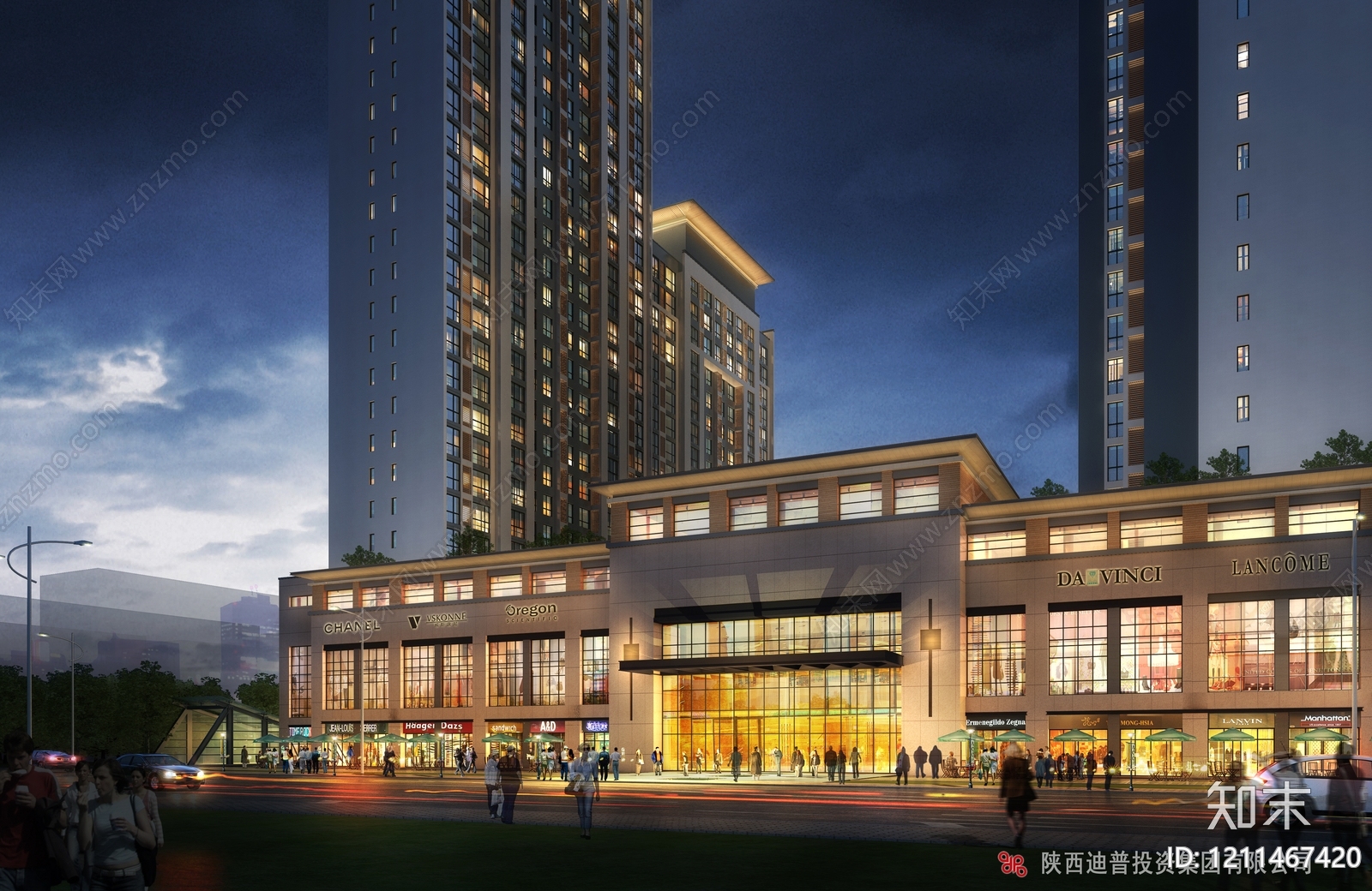 新中式高层住宅3D模型下载【ID:1211467420】