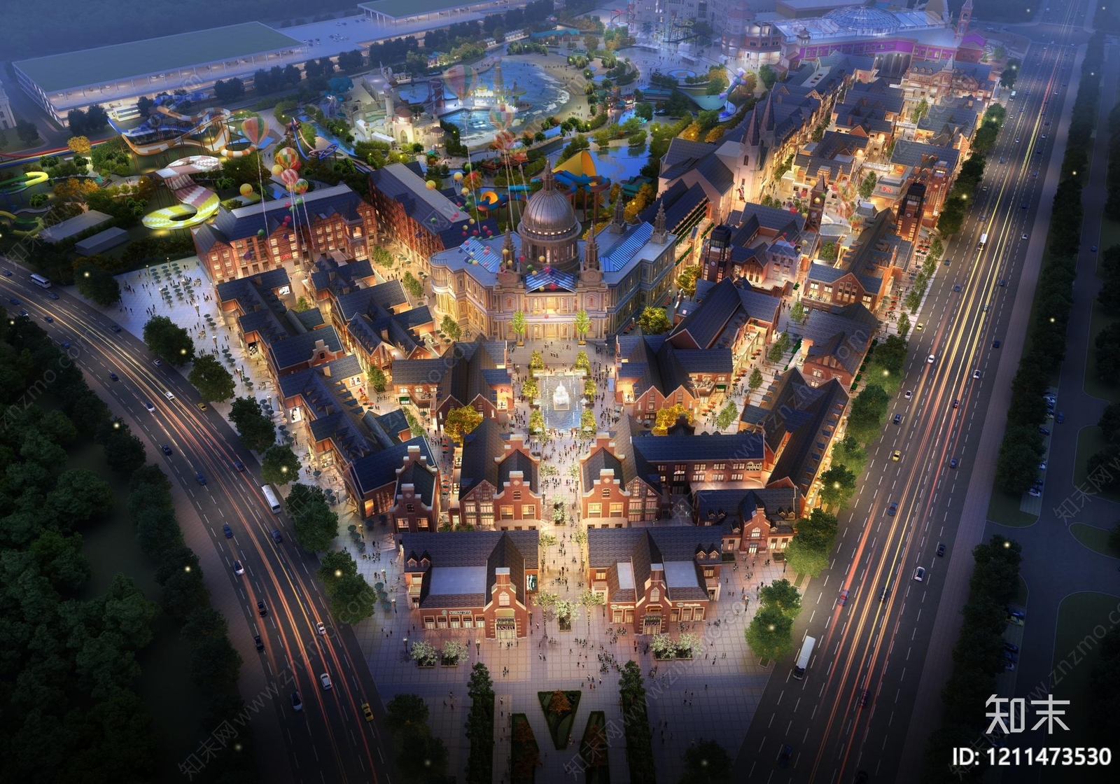 欧式娱乐建筑3D模型下载【ID:1211473530】