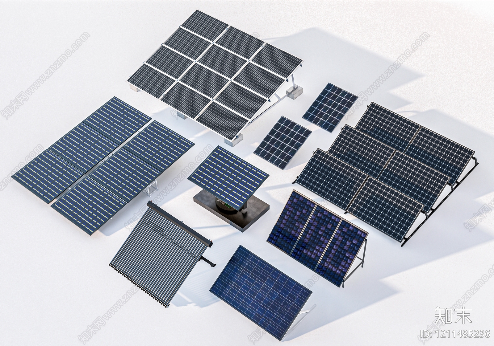 现代主义太阳能屋面SU模型下载【ID:1211485236】