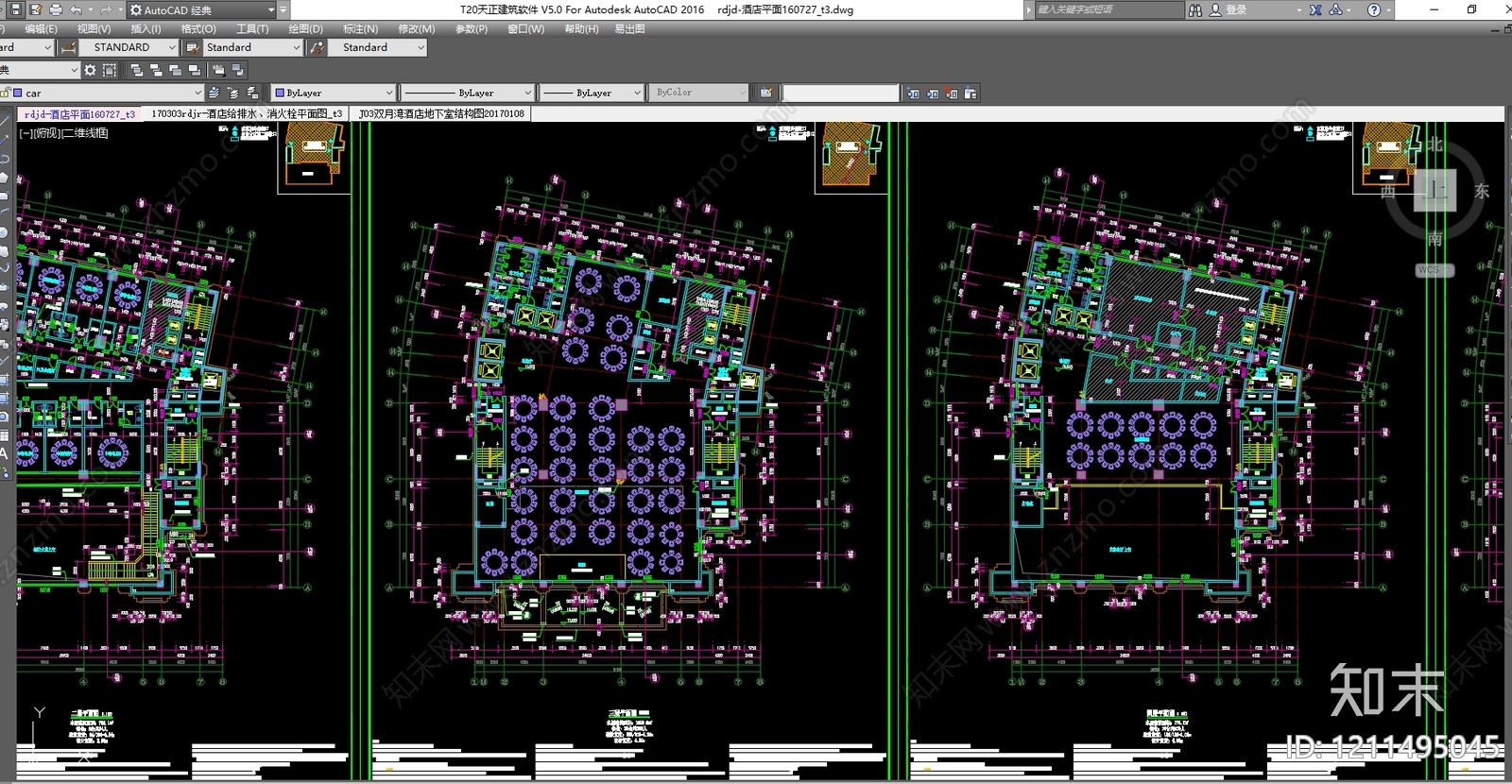 新中式酒店建筑施工图下载【ID:1211495045】