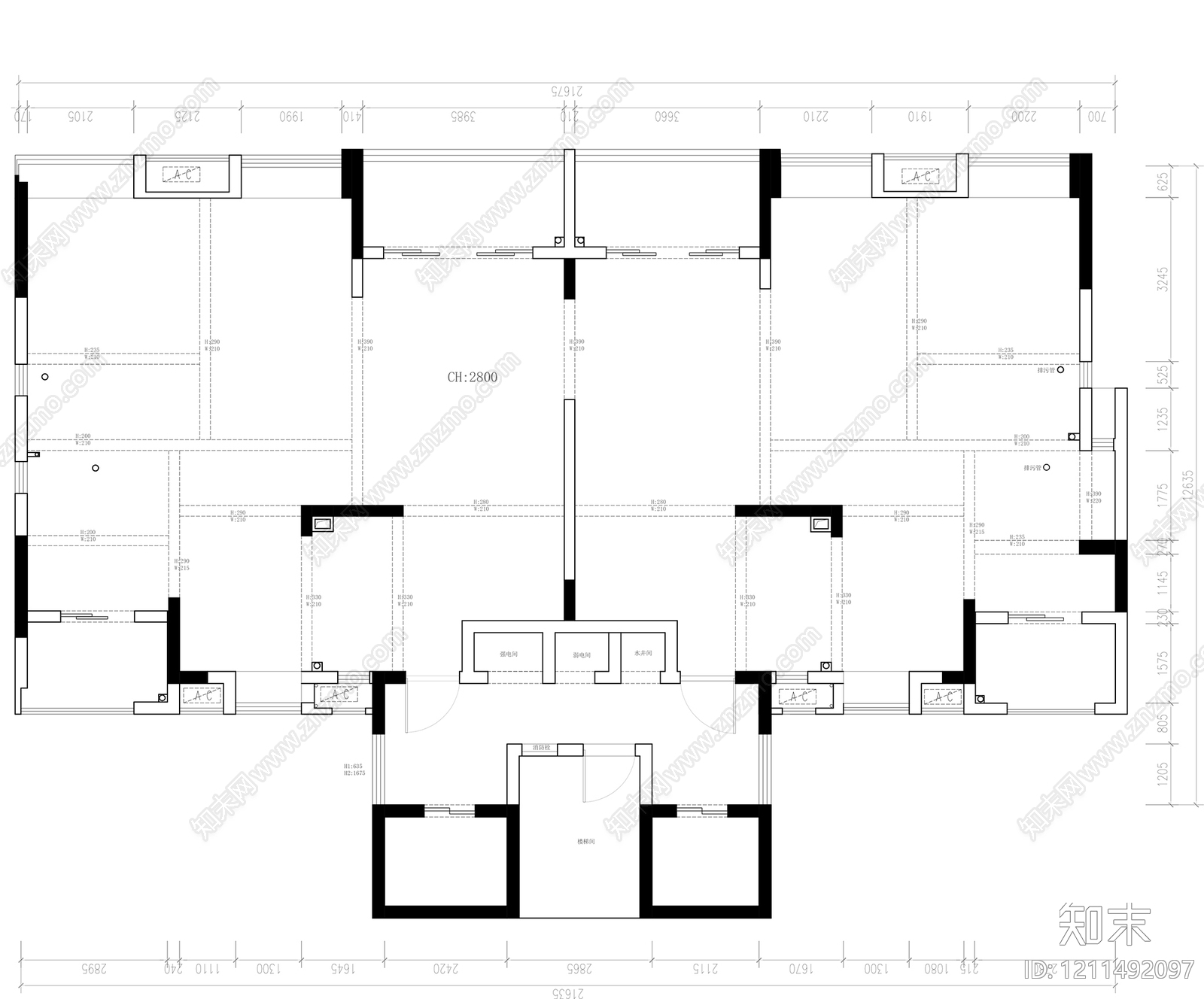 大平层cad施工图下载【ID:1211492097】