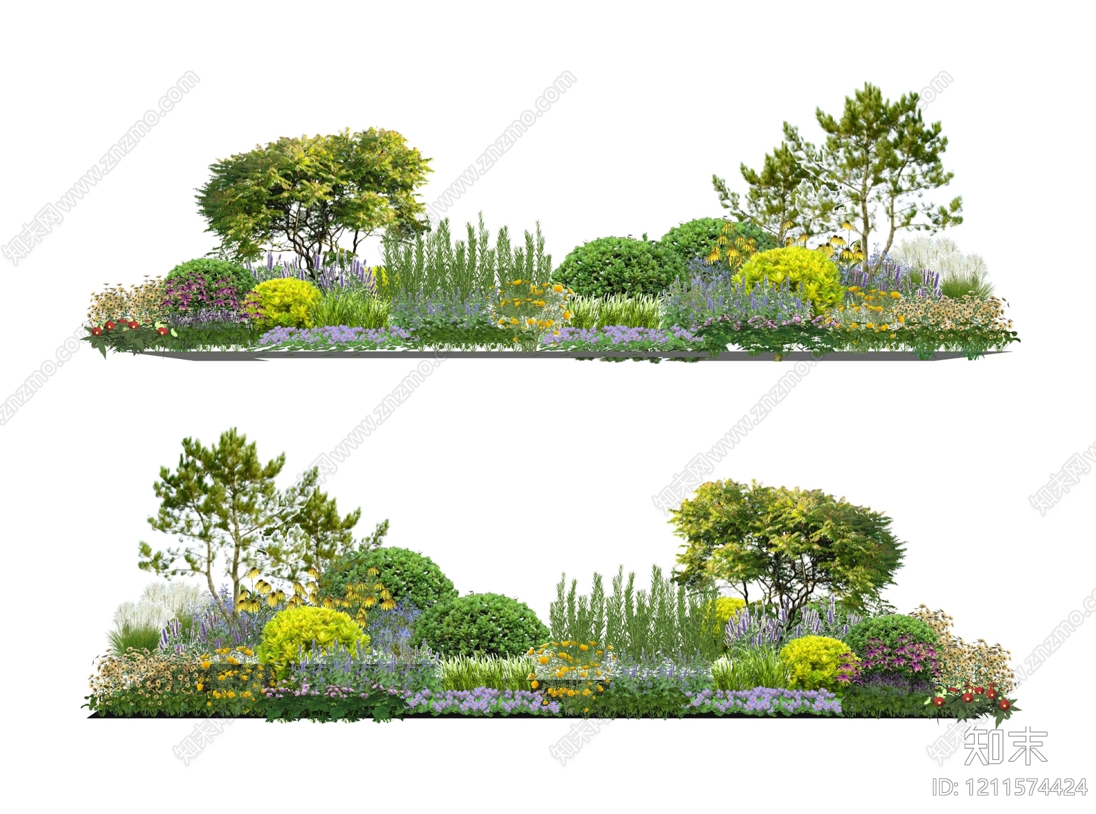 花境式景观花境SU模型下载【ID:1211574424】