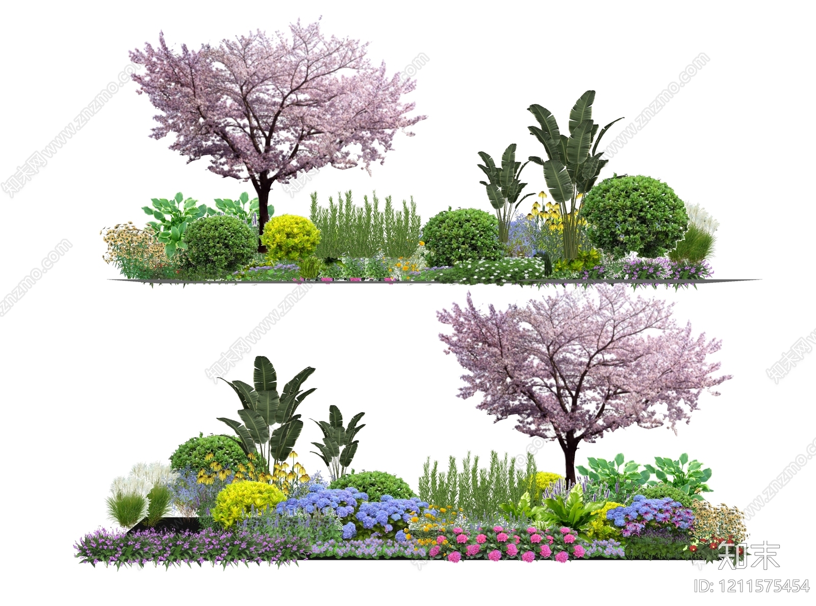 花境式景观花境SU模型下载【ID:1211575454】