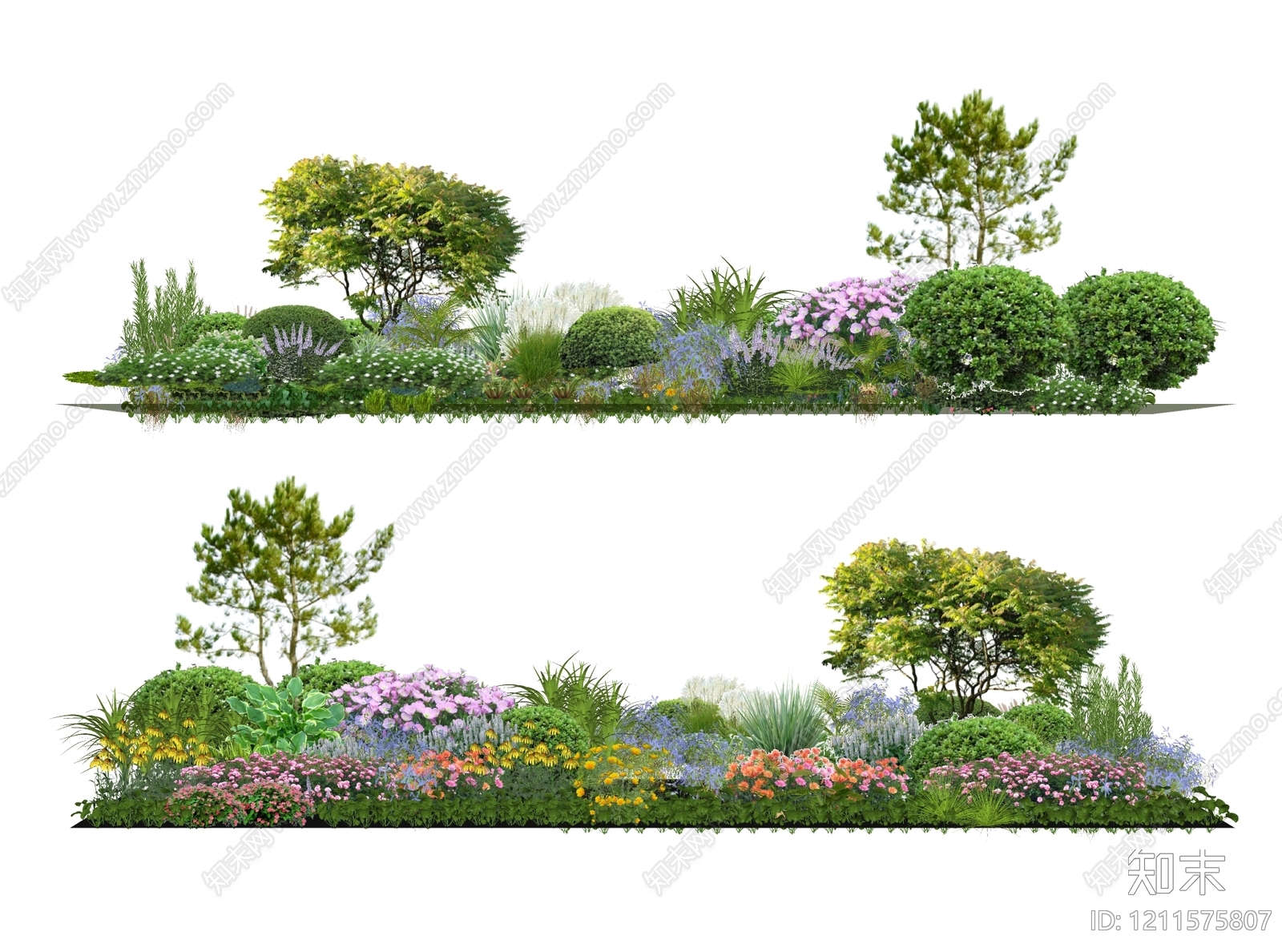 花境式景观花境SU模型下载【ID:1211575807】