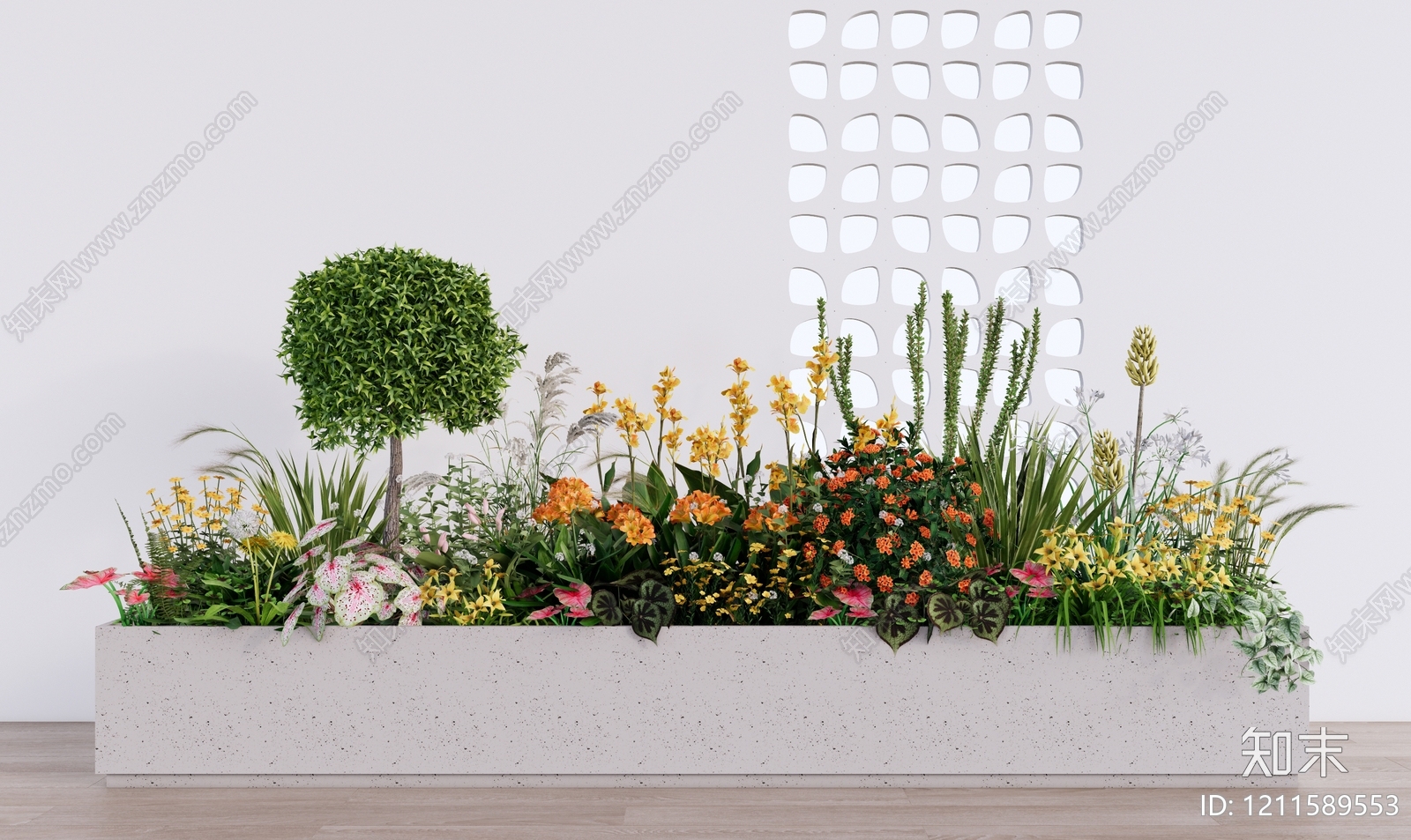 现代简约花钵花器SU模型下载【ID:1211589553】