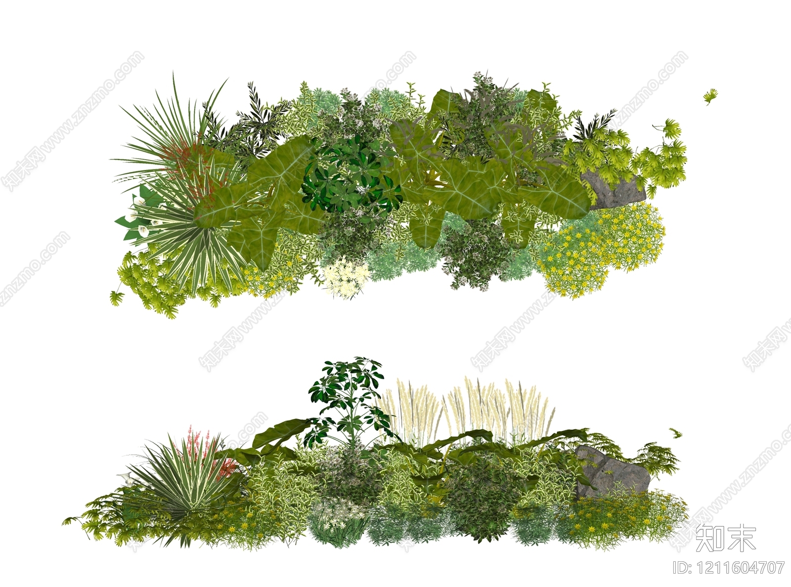 自然野趣风花境SU模型下载【ID:1211604707】