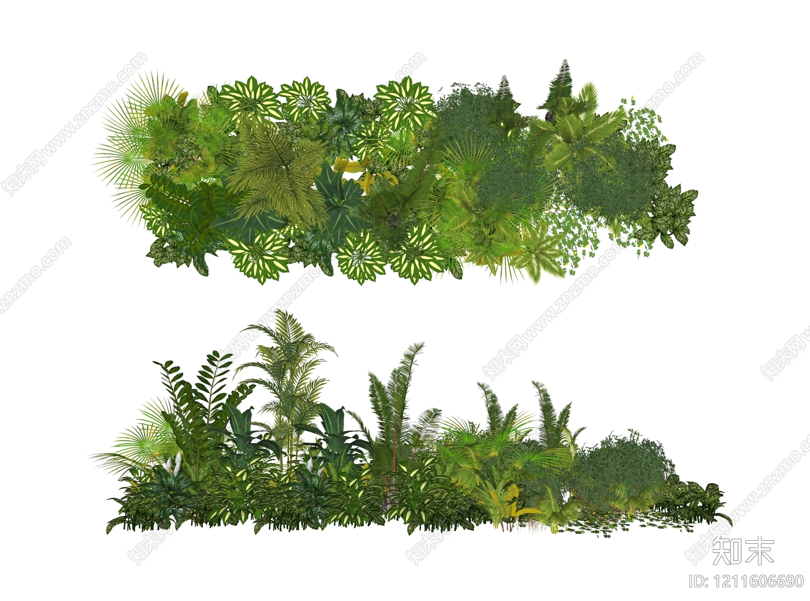 热带植物景观绿植墙SU模型下载【ID:1211606690】
