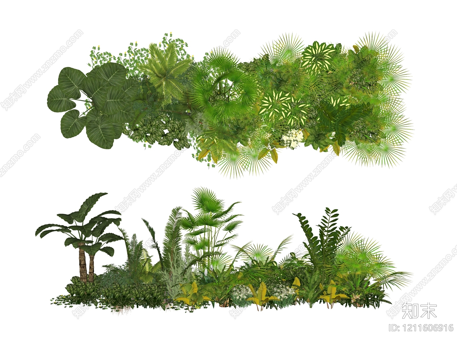 热带植物景观绿植墙SU模型下载【ID:1211606916】