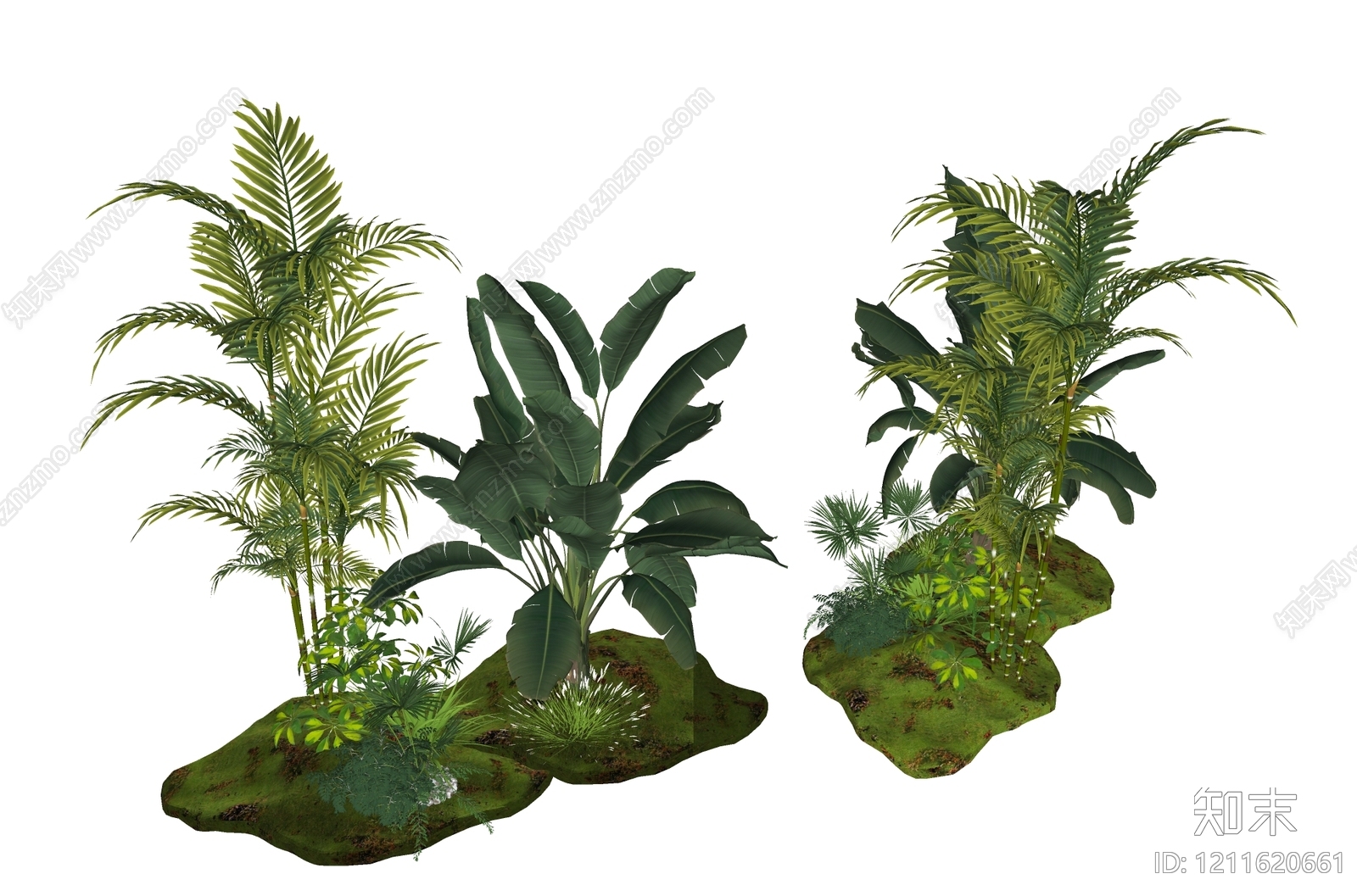 热带植物景观植物组合SU模型下载【ID:1211620661】