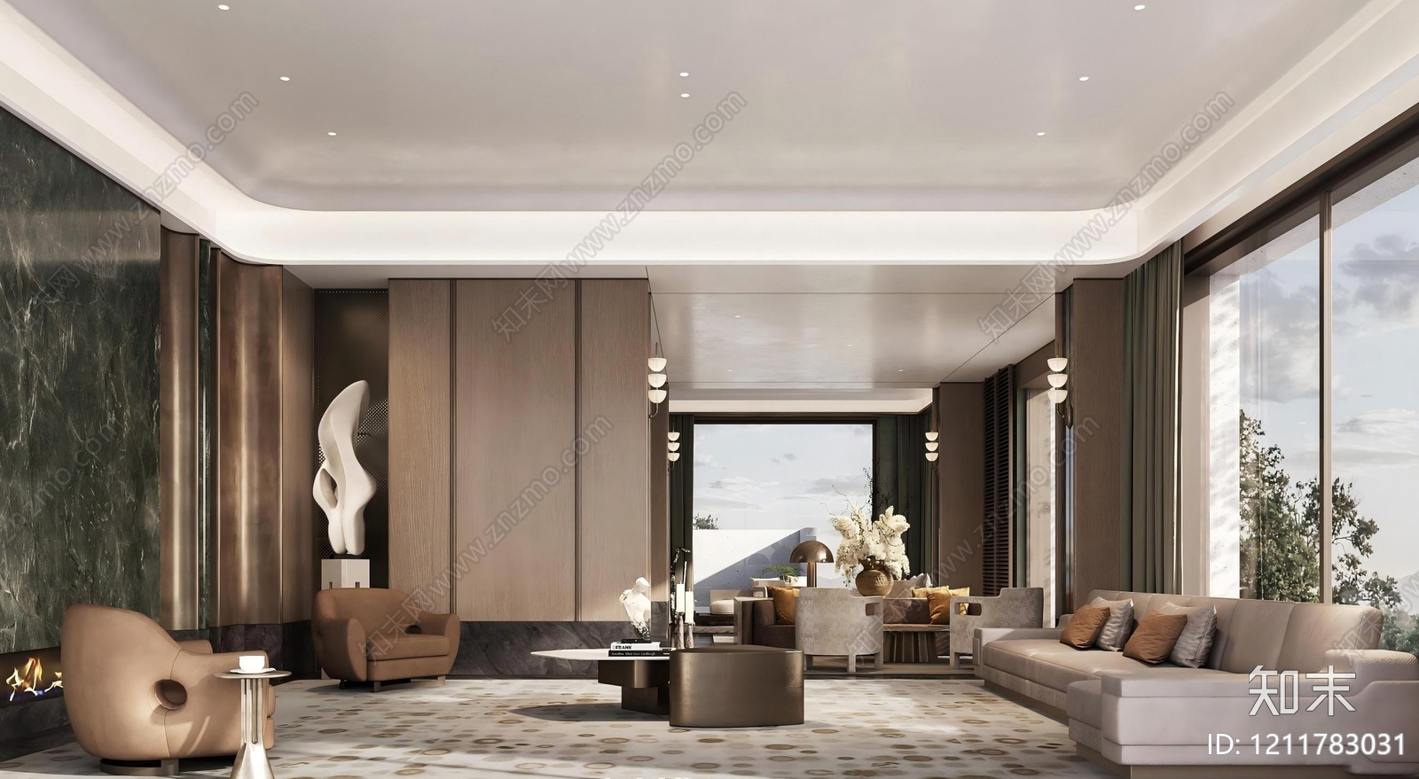 现代别墅软装下载【ID:1211783031】
