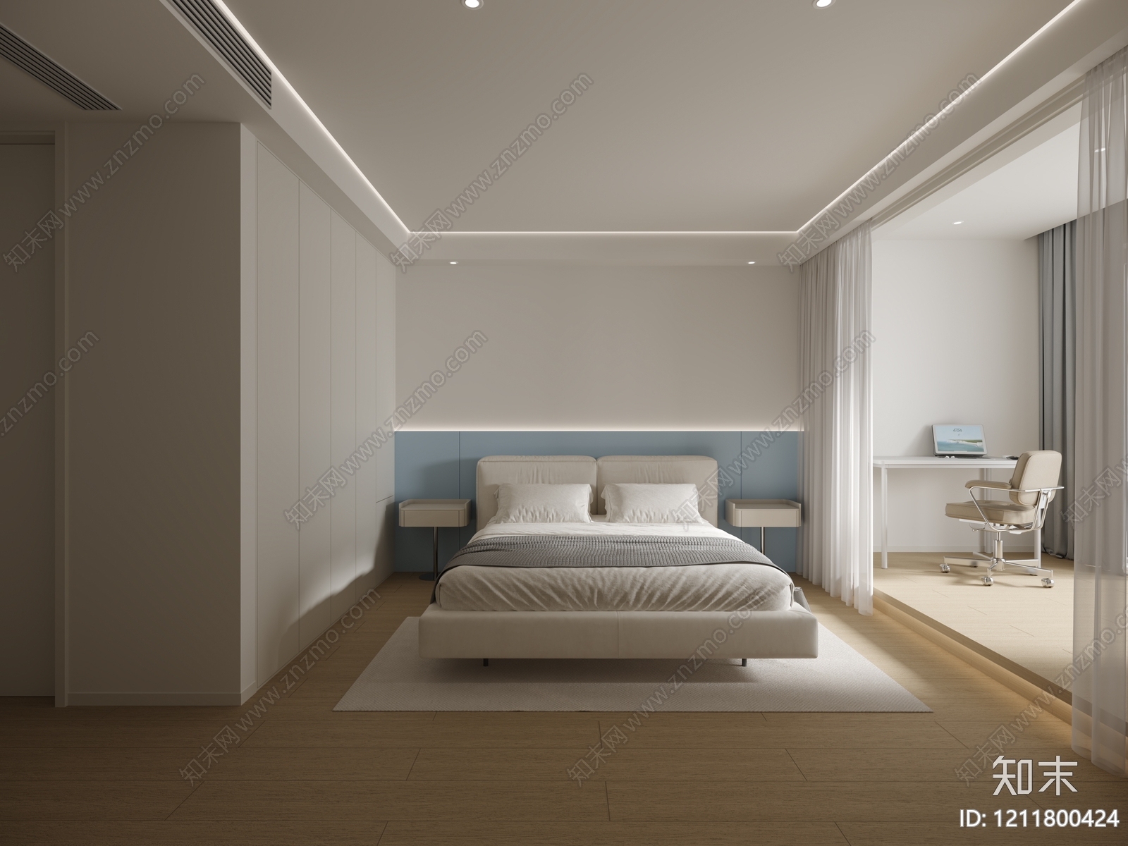 极简通用儿童房3D模型下载【ID:1211800424】