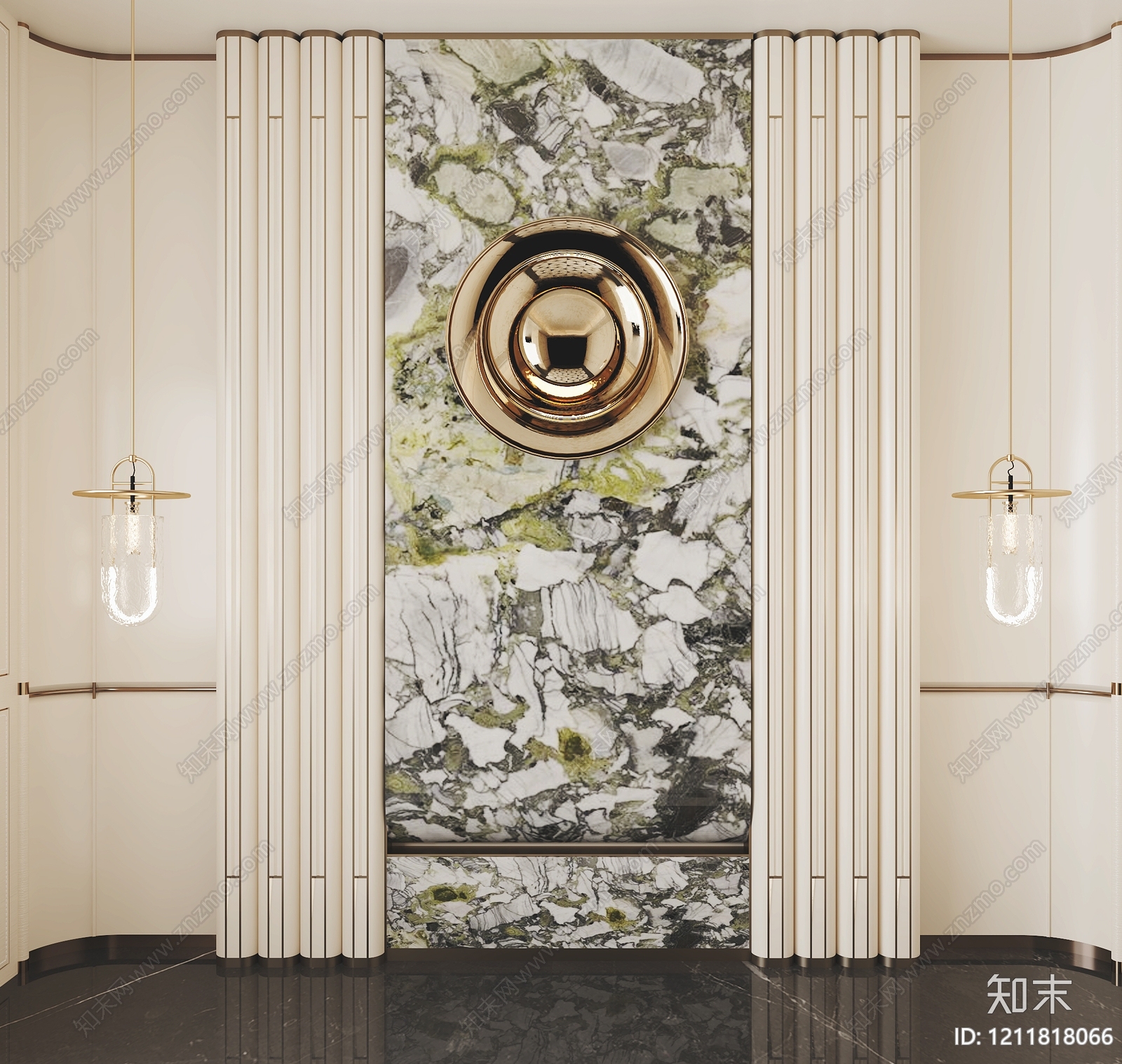 意式轻奢玄关3D模型下载【ID:1211818066】