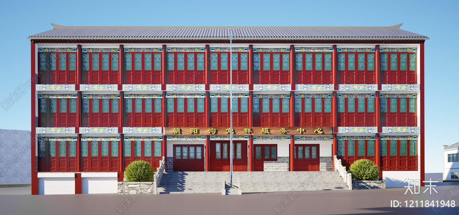 仿古建筑cad施工图下载【ID:1211841948】