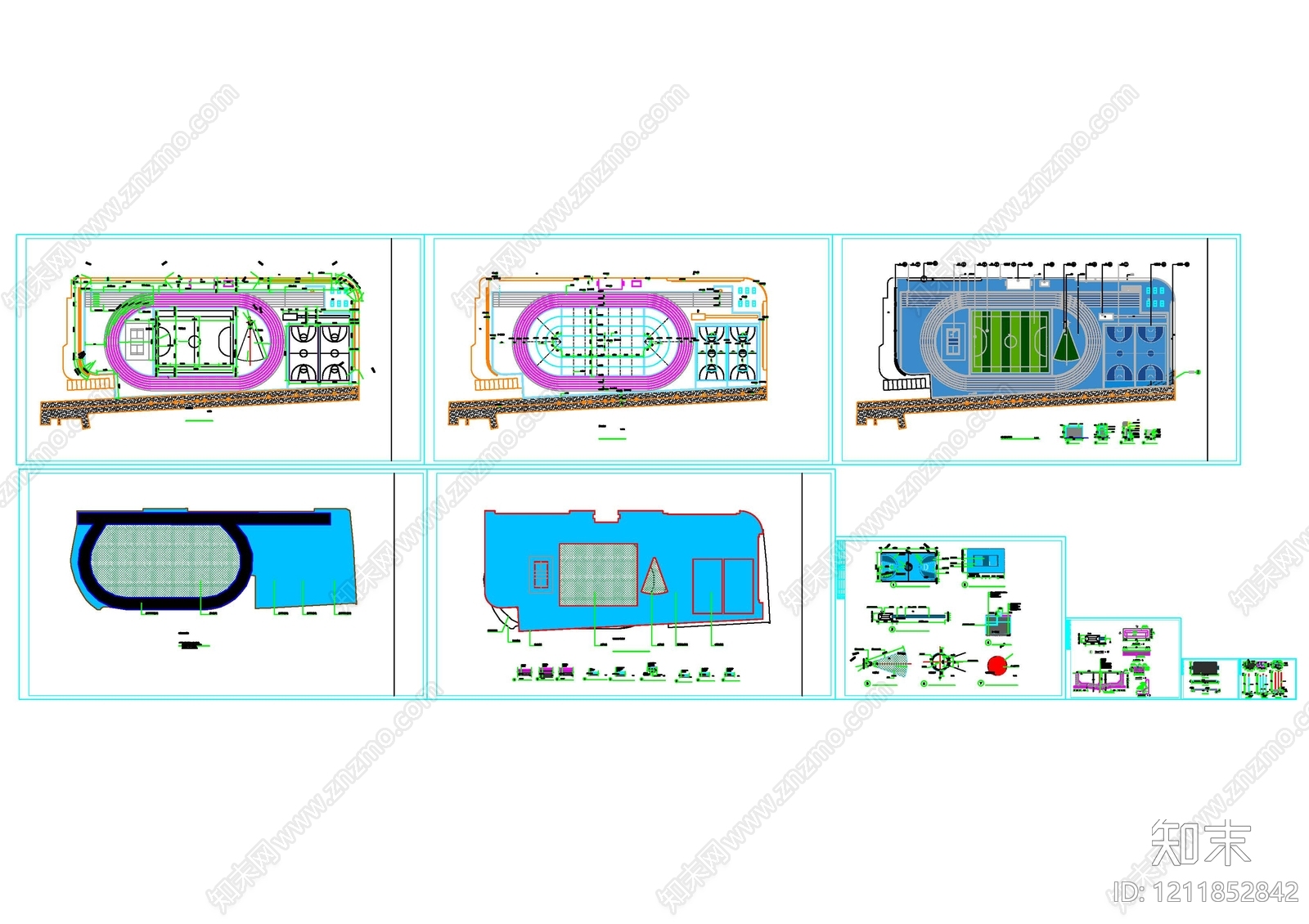 现代操场施工图下载【ID:1211852842】