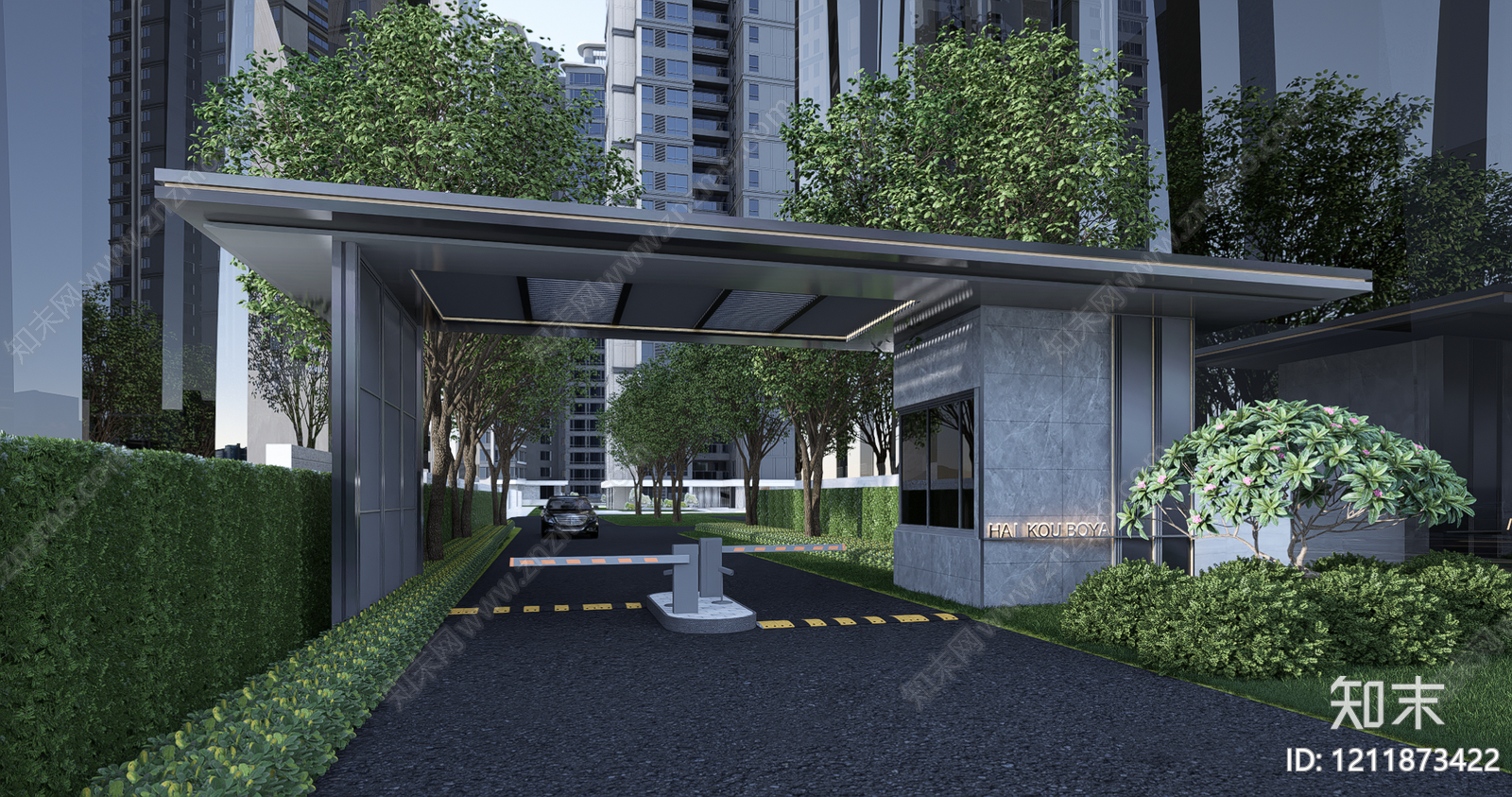 现代简约门卫室SU模型下载【ID:1211873422】