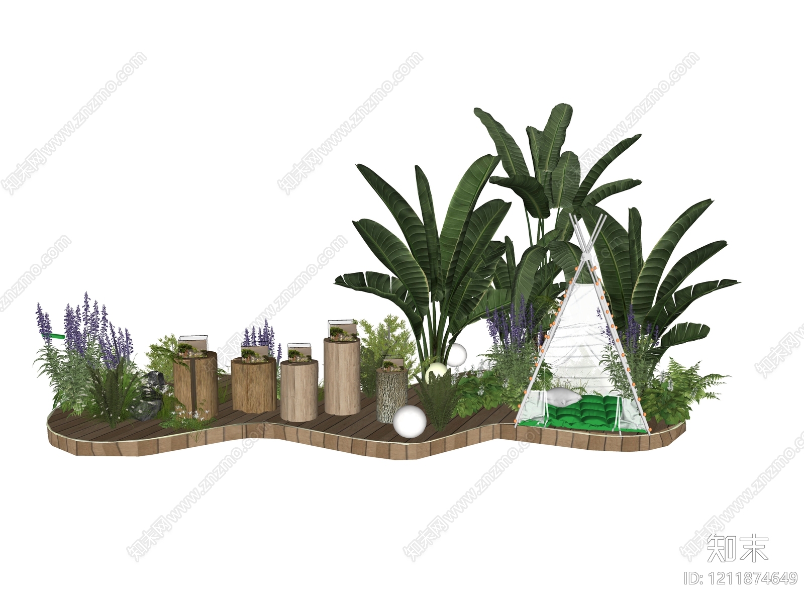 自然野趣风房车营地SU模型下载【ID:1211874649】