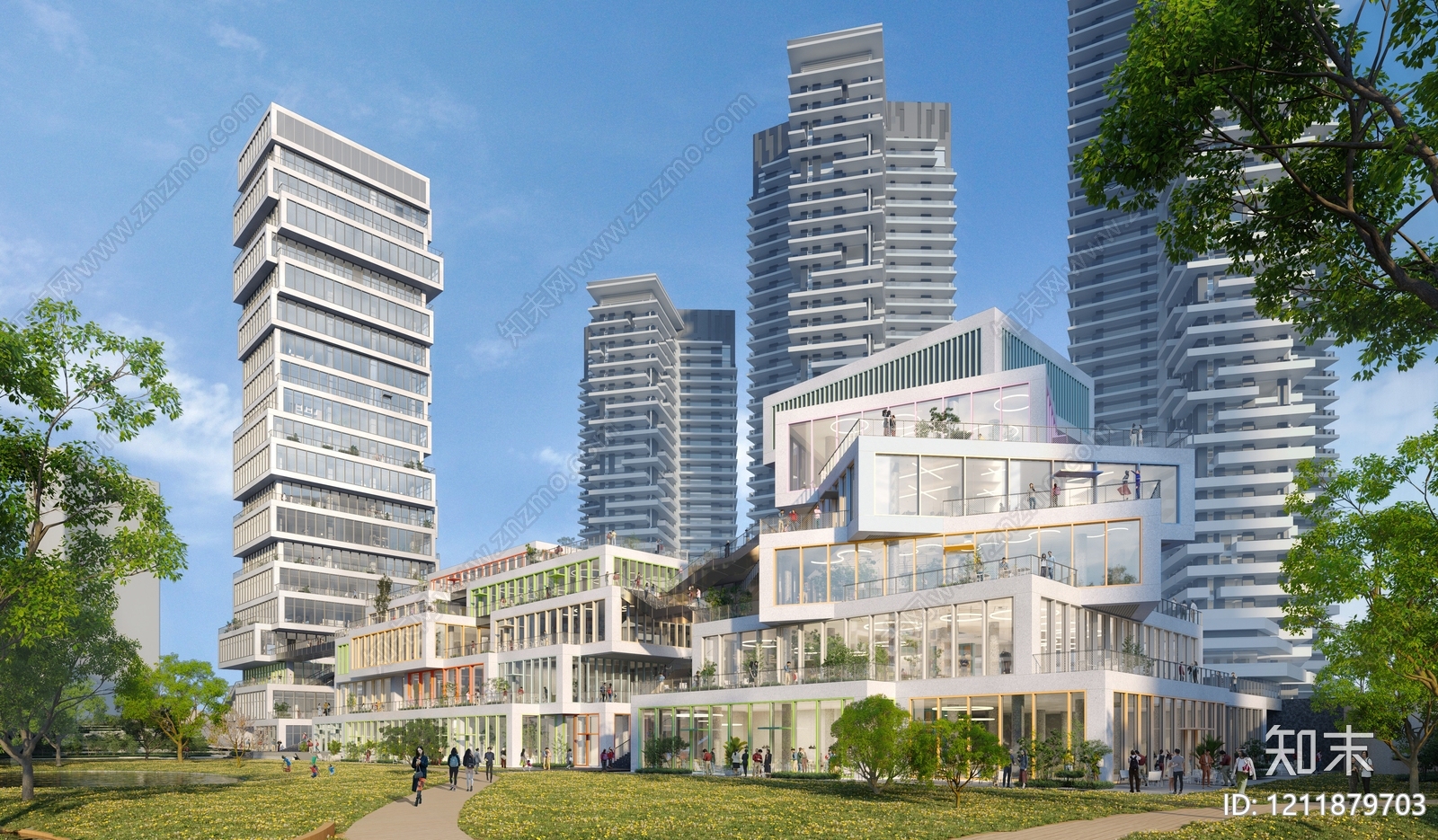 现代轻奢商业综合体施工图下载【ID:1211879703】