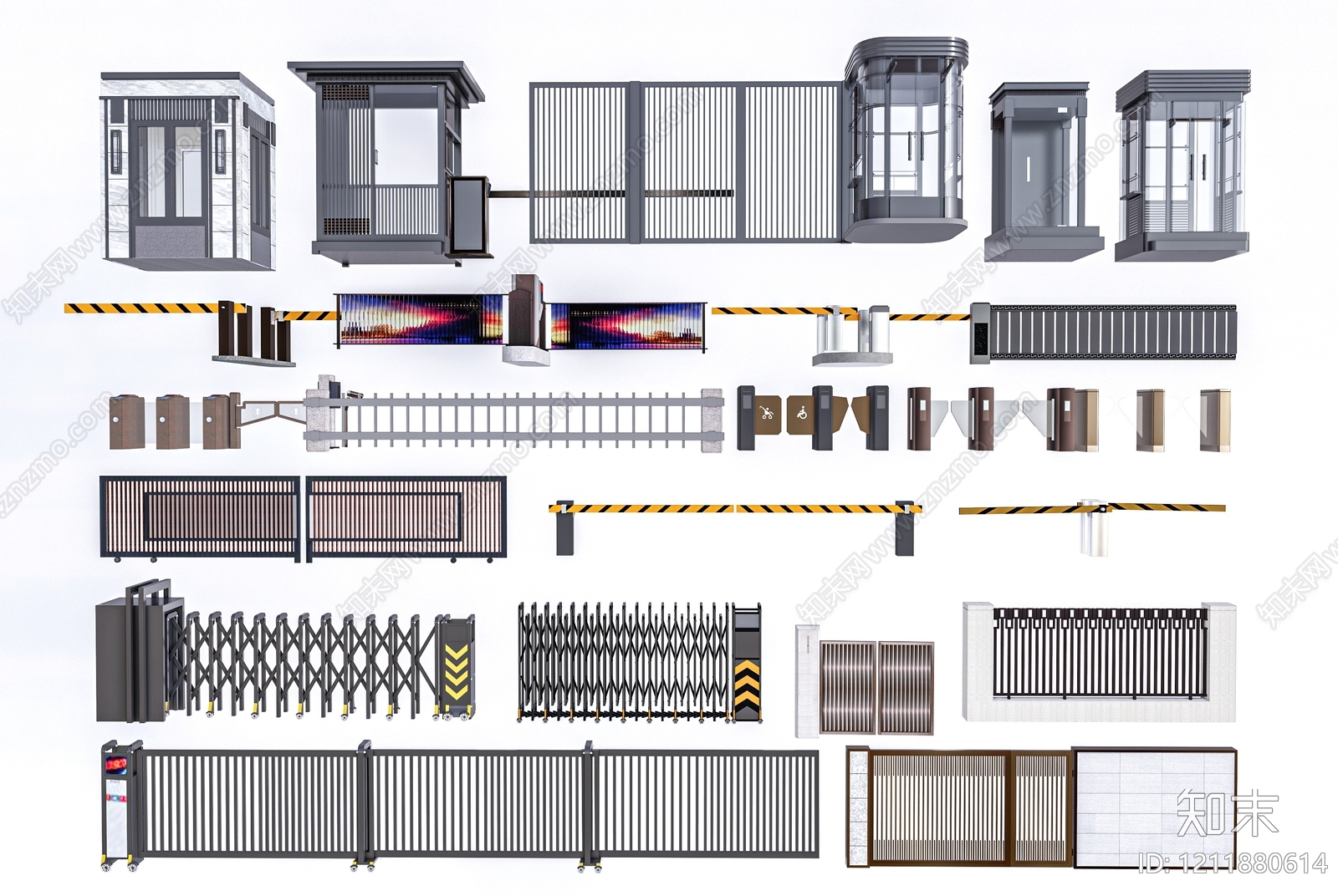 现代简约门卫室SU模型下载【ID:1211880614】