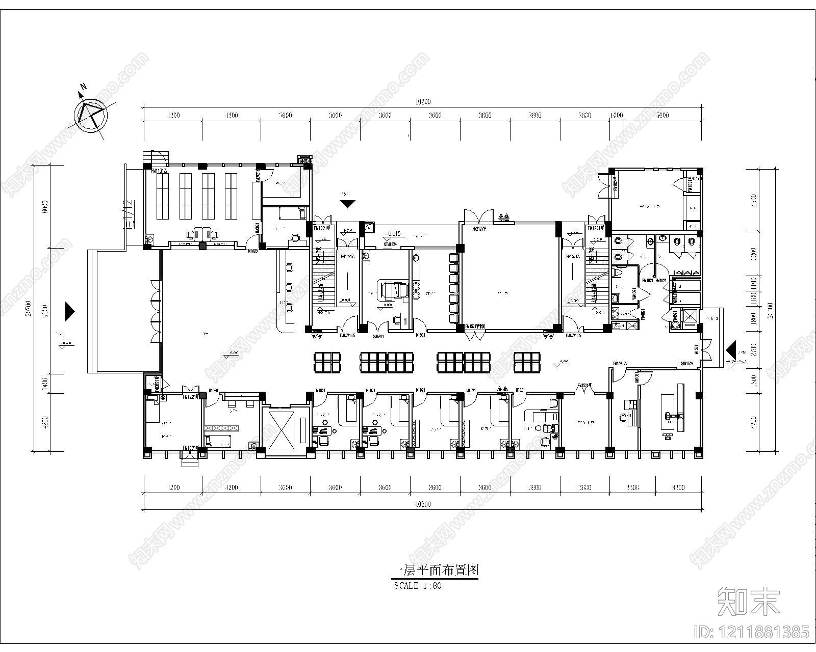 现代新中式医院cad施工图下载【ID:1211881385】