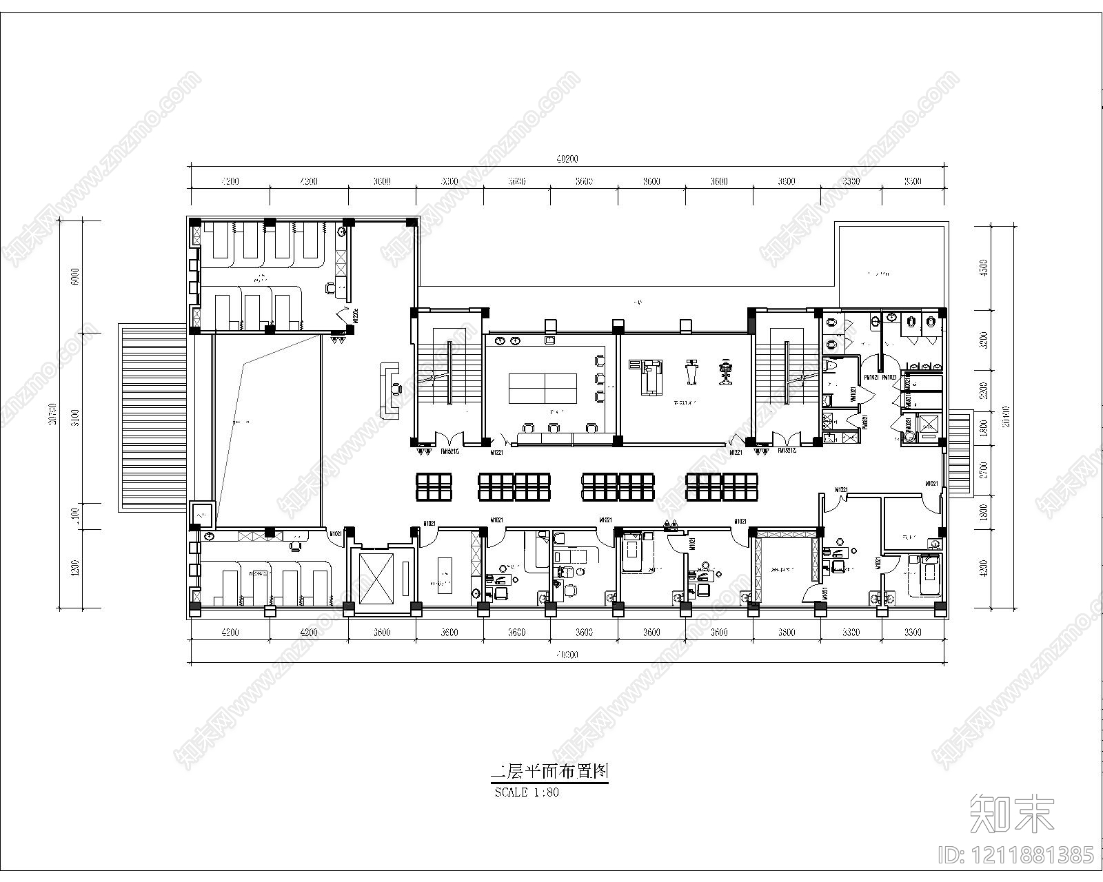 现代新中式医院cad施工图下载【ID:1211881385】