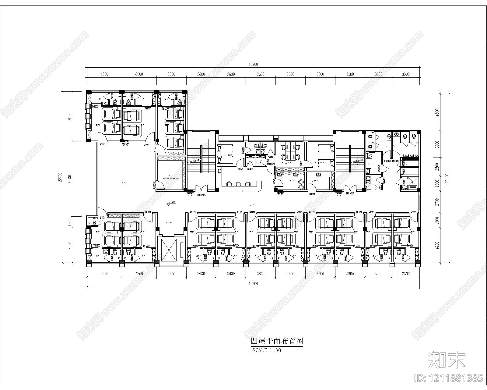 现代新中式医院cad施工图下载【ID:1211881385】