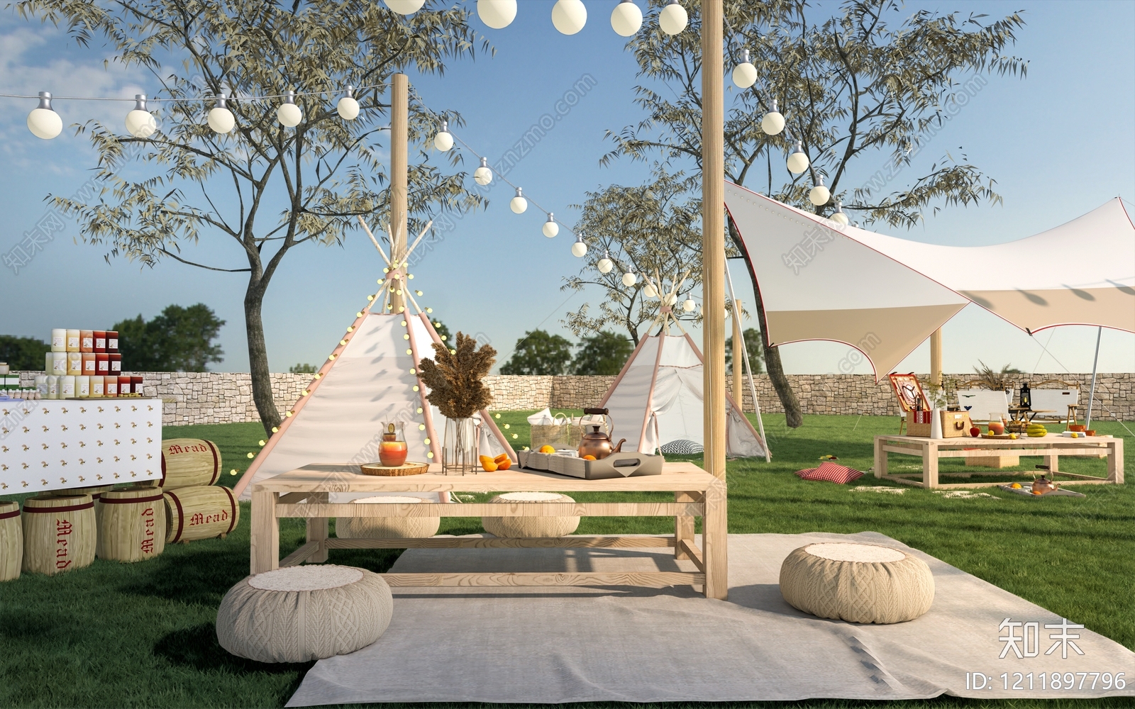 露营风房车营地SU模型下载【ID:1211897796】