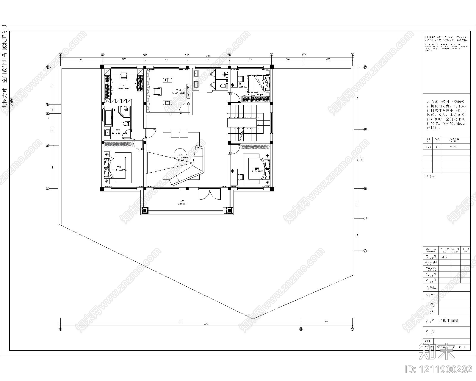 别墅cad施工图下载【ID:1211900292】