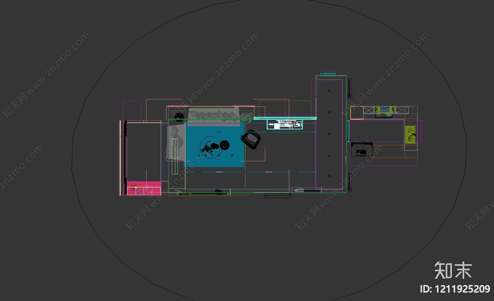 现代简约办公室3D模型下载【ID:1211925209】
