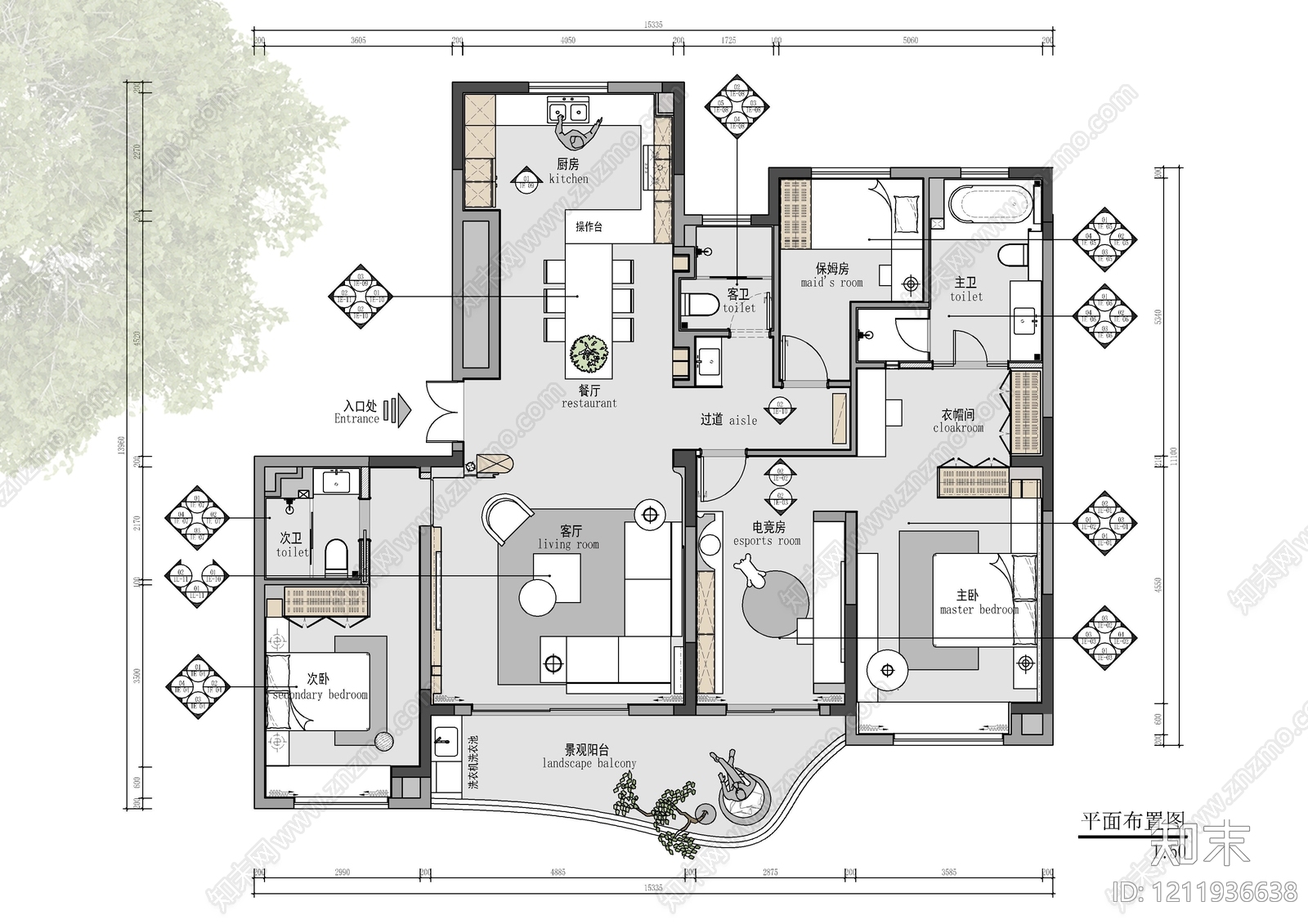 大平层施工图下载【ID:1211936638】