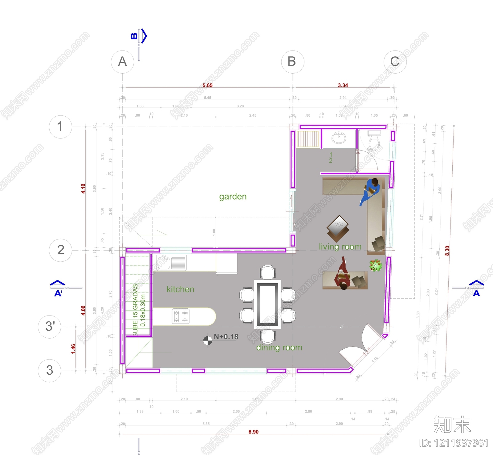 现代住宅楼建筑施工图下载【ID:1211937961】