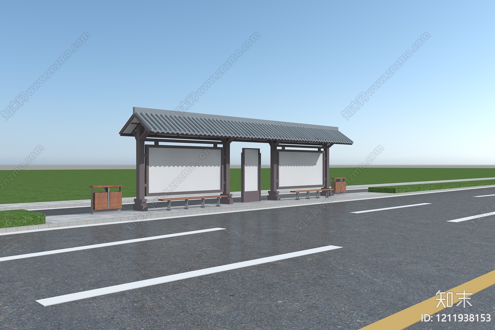 新中式其他景观小品3D模型下载【ID:1211938153】