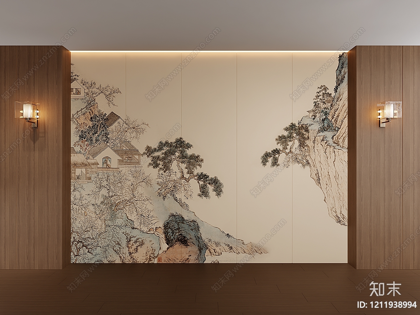 新中式玄关SU模型下载【ID:1211938994】