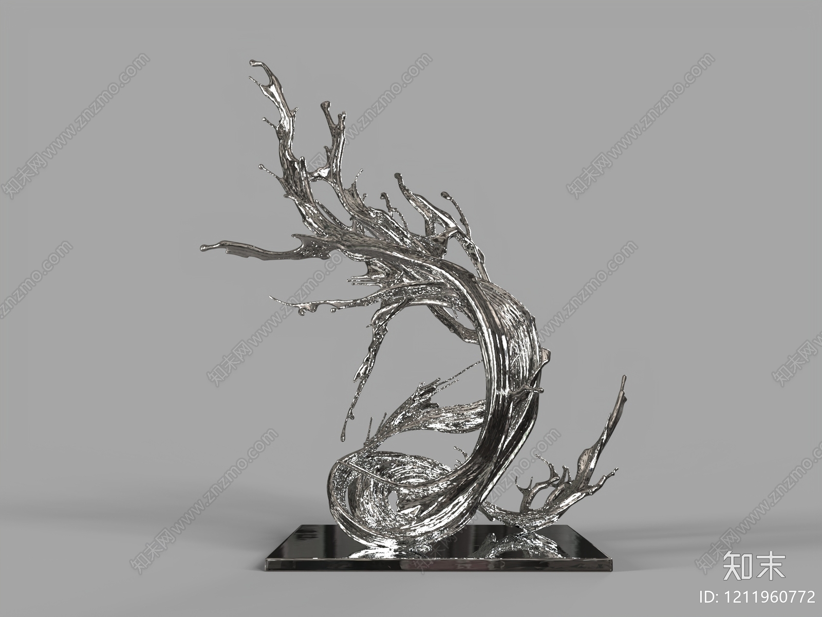 现代艺术雕塑雕塑摆件SU模型下载【ID:1211960772】