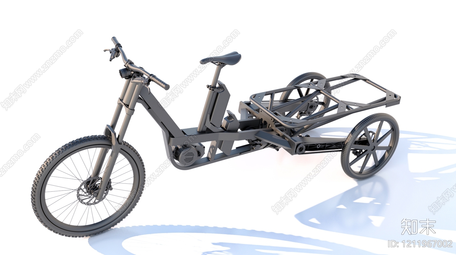 工业极简自行车3D模型下载【ID:1211967002】