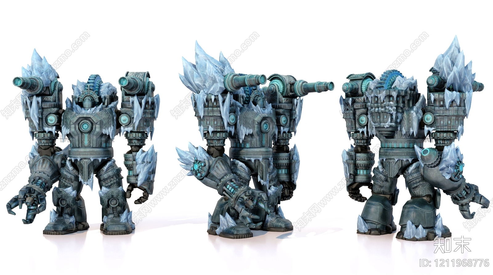 冰封机甲风虚拟人物3D模型下载【ID:1211968776】