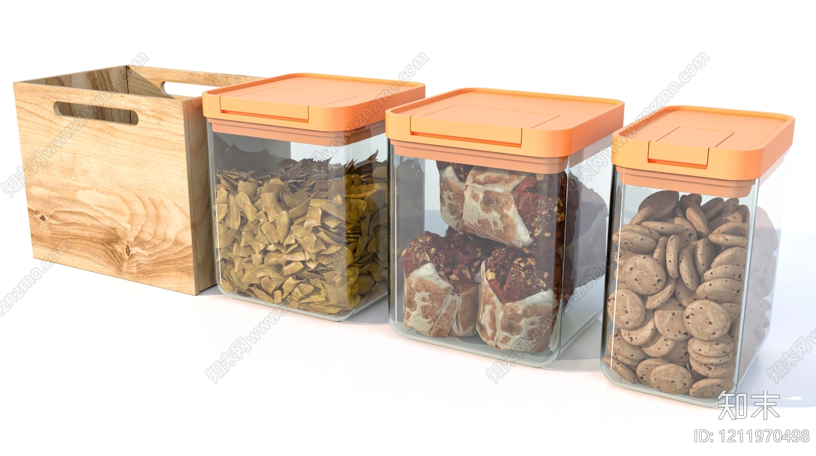 原木风厨房用品3D模型下载【ID:1211970498】