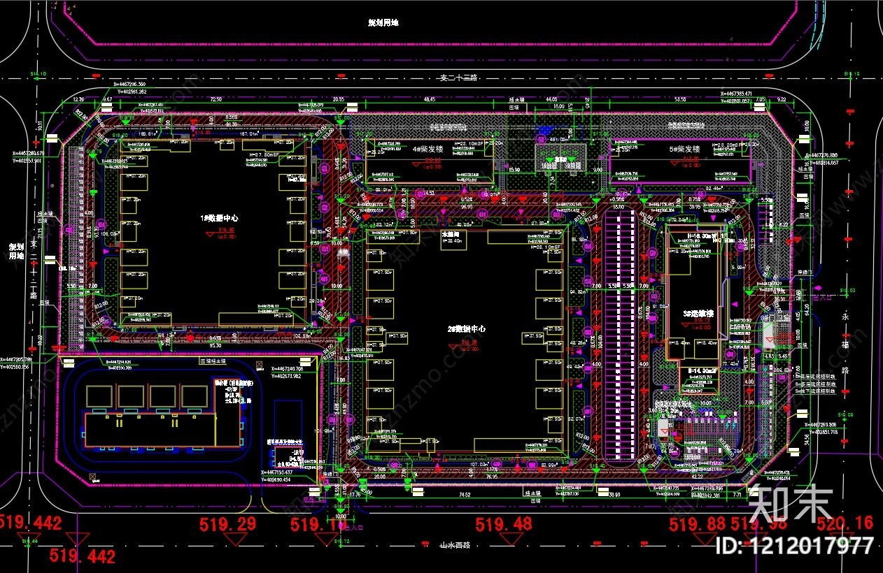 现代产业园建筑施工图下载【ID:1212017977】