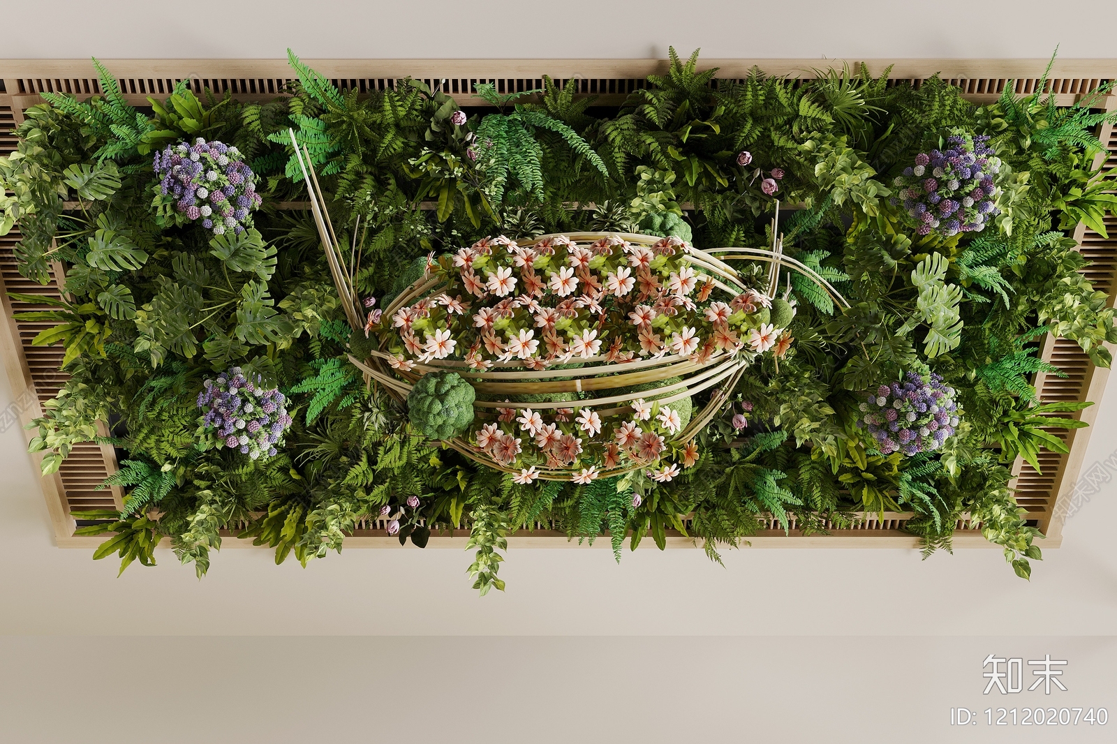垂直绿化绿植墙SU模型下载【ID:1212020740】