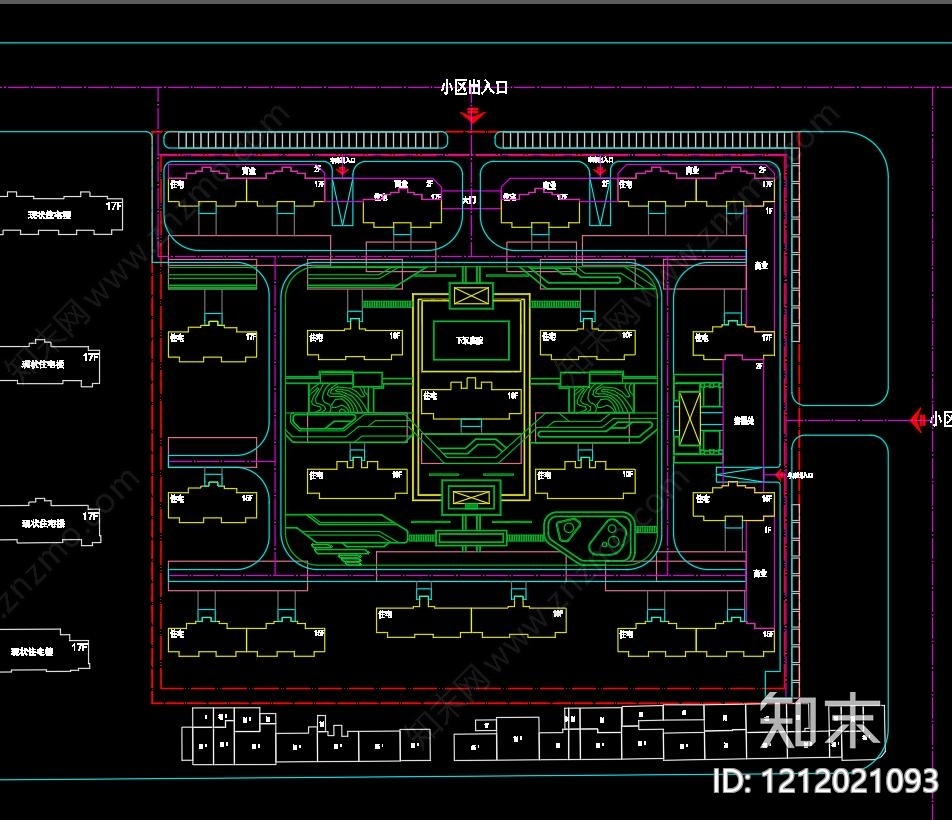 现代住宅楼建筑施工图下载【ID:1212021093】
