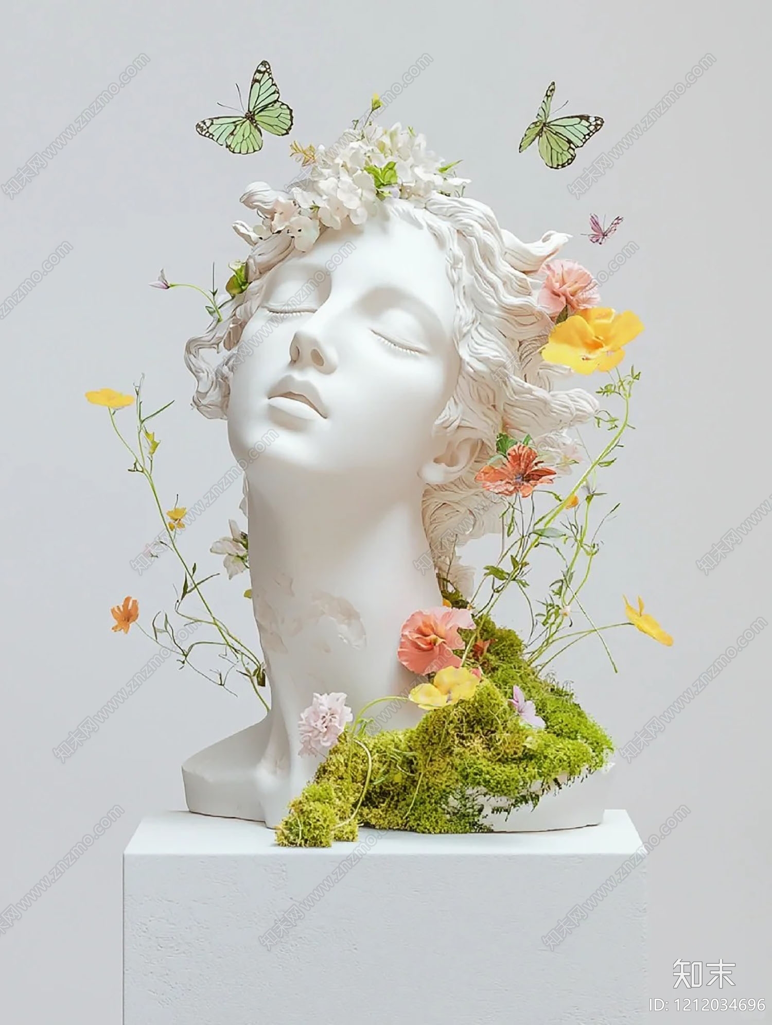 新古典主义雕塑摆件SU模型下载【ID:1212034696】